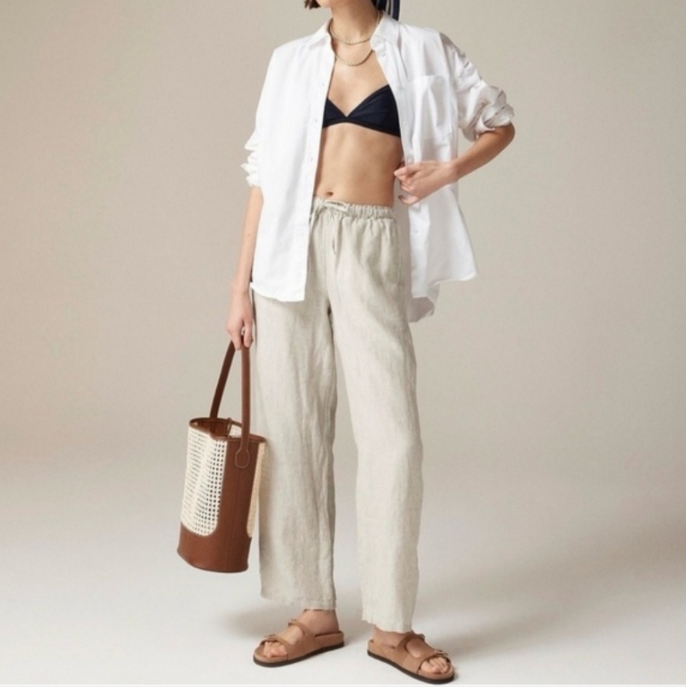 ☀️NWT/J Crew Soleil pant in linen